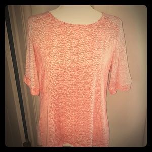 The Limited large mixed media shirt w/small hearts